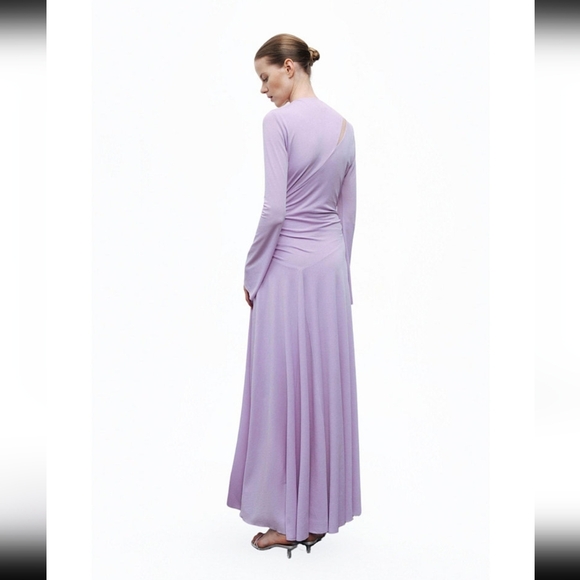 Chic Long Sleeve Lavender Dress - Picture 6 of 6